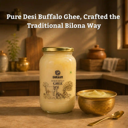 Pure Desi Buffalo Ghee, Crafted the Traditional Bilona Way